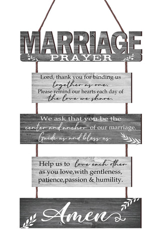 Buecasa Marriage rustic sign front view for elegant wall decor