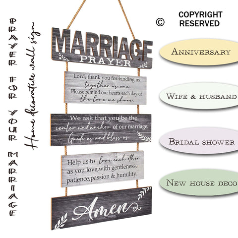 Buecasa marriage rustic sign close-up shows wood grain and rope