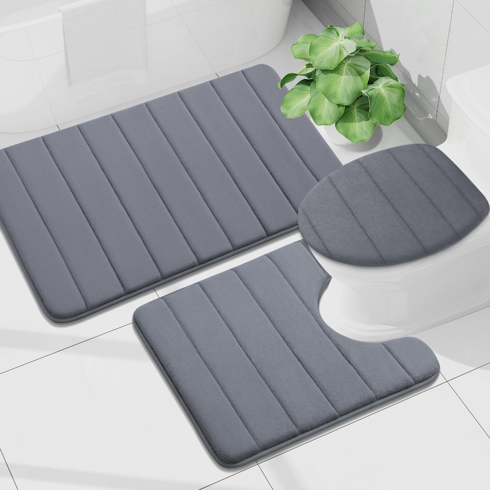 Generous 30x20 inch Buganda bath mat provides ample bathroom coverage.