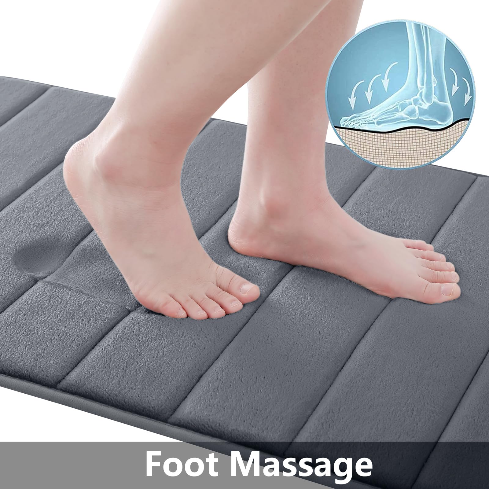 Buganda bath mat showing secure non-slip backing to prevent shifting on dry floors.