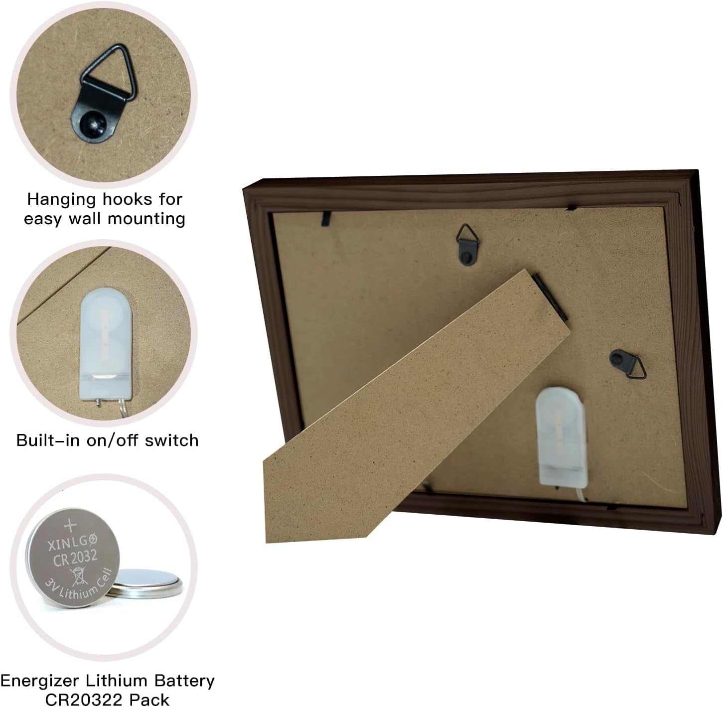 Buioata desktop stand memorial frame fits a 4x6 photo.