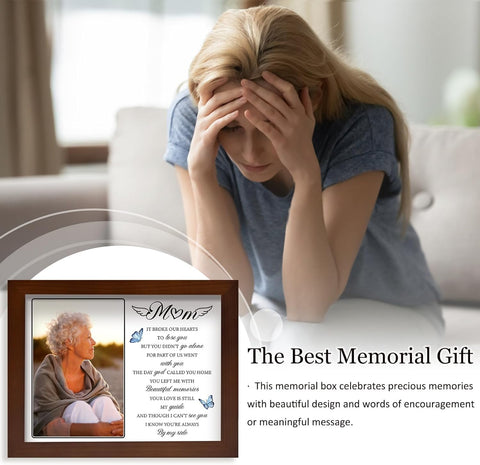 Buioata LED shadow box highlights mom memories with gentle illumination.