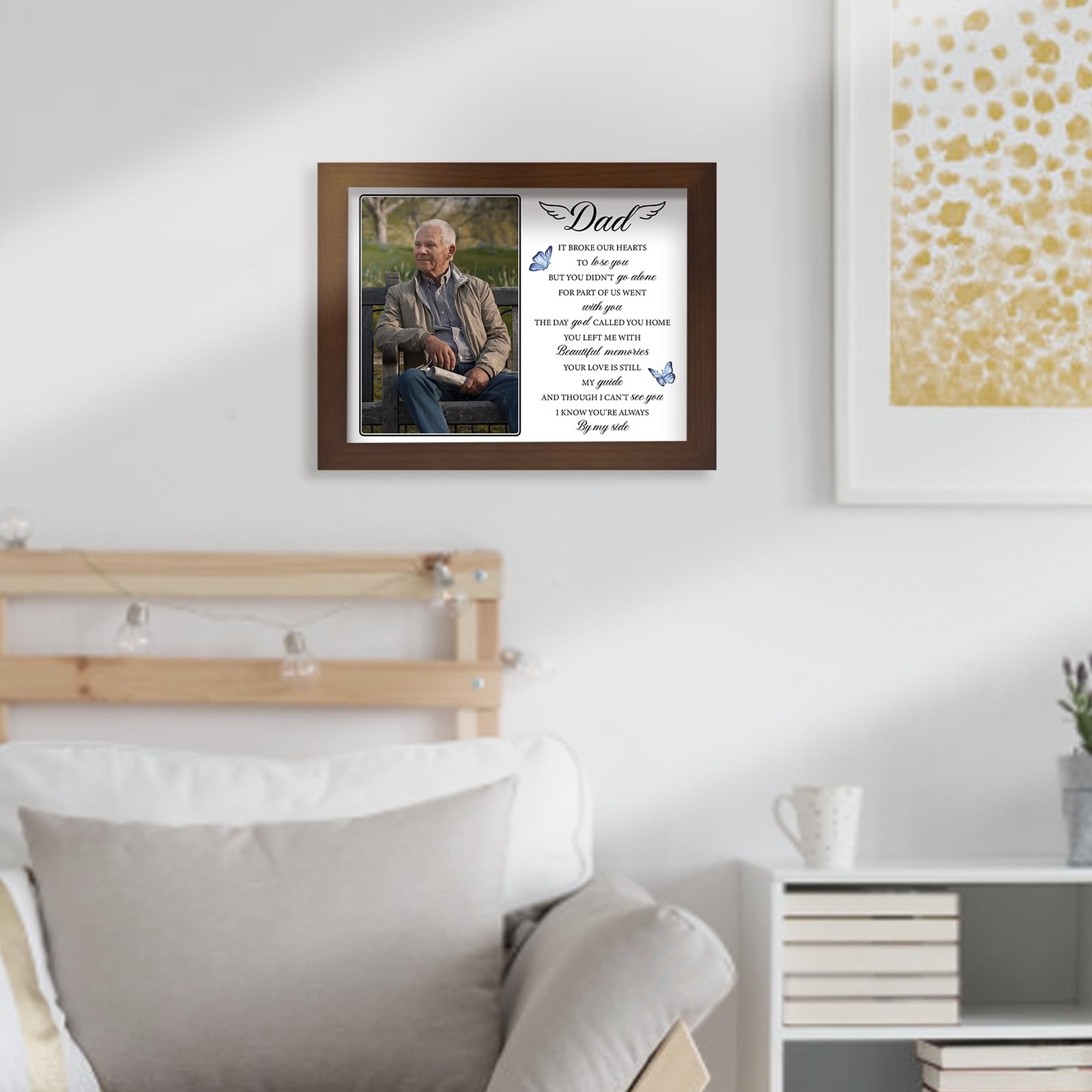 Buioata memorial shadow box demonstrates a soft light ideal for quiet remembrance.