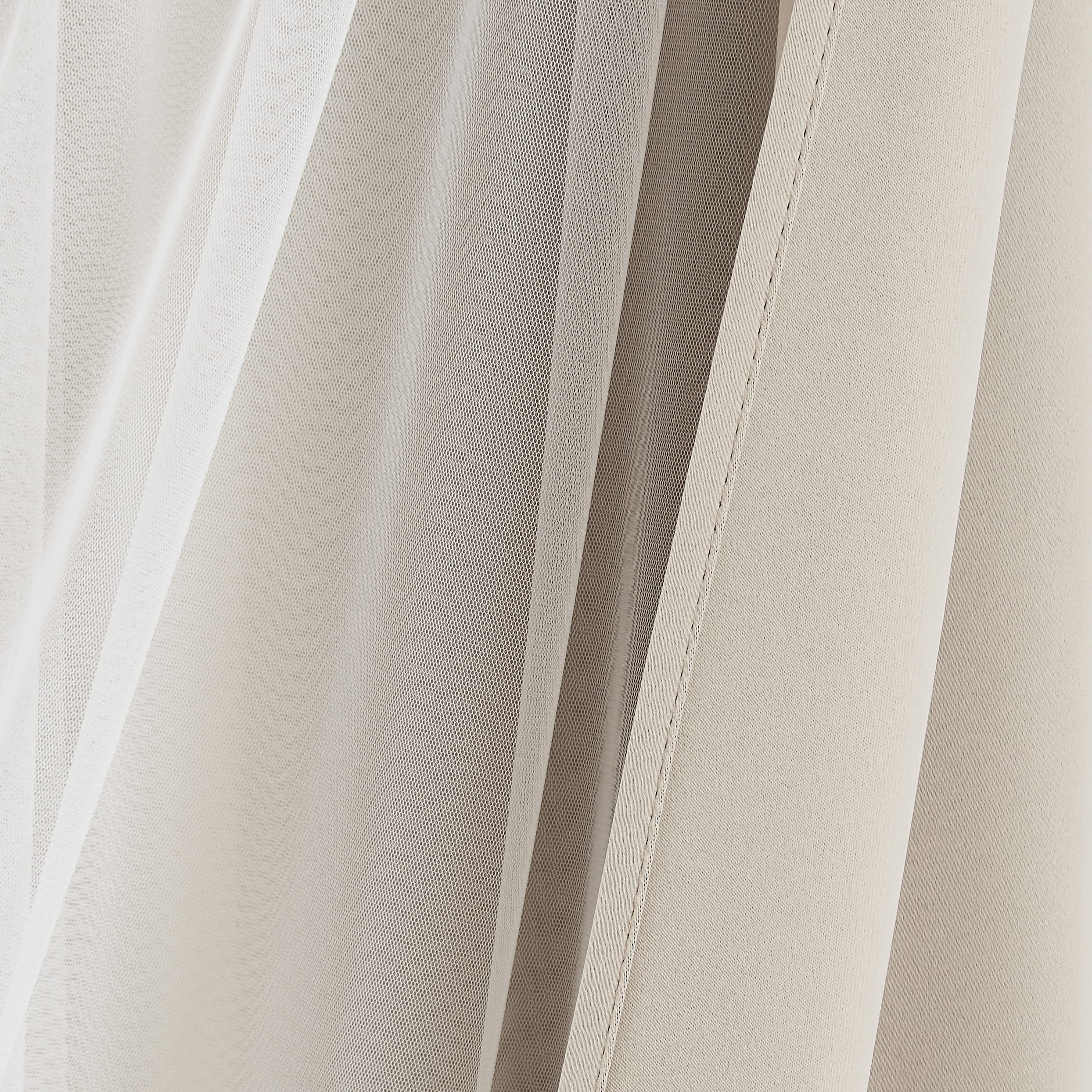 Bujasso double-layer thermal-insulated panel closeup highlighting two fabrics and warmth retention.