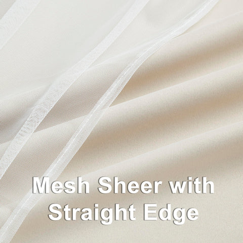 Bujasso grommet-top 37-inch panel on rod demonstrates easy installation and modern style.
