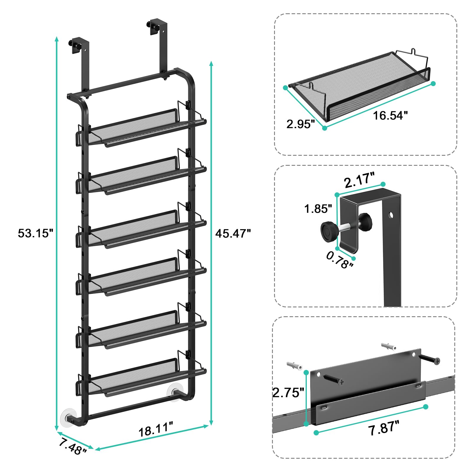 BUKFEN heavy-duty metal frame for durable, quick-assembly storage.