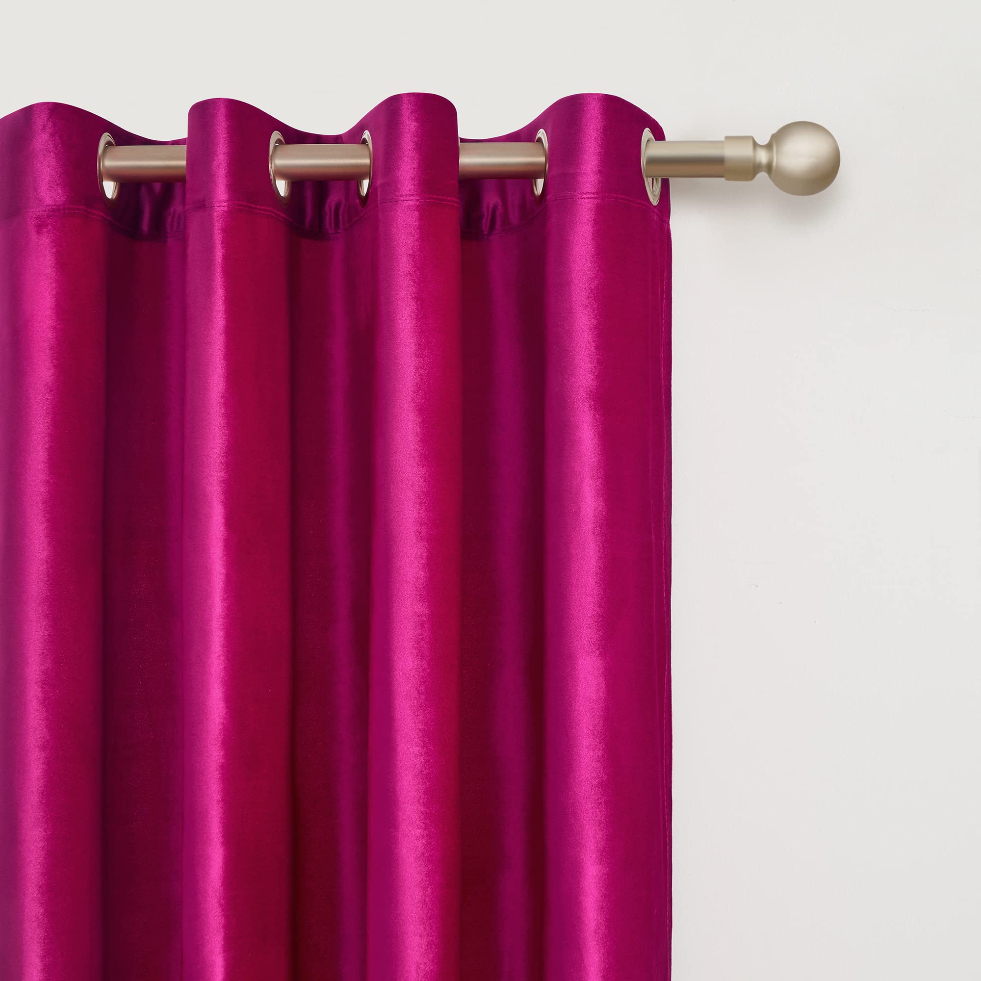 BULBUL hot pink curtains grommets closeup highlight sturdy hardware for quick installation
