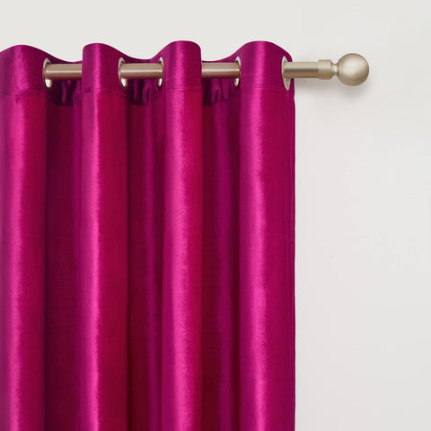 BULBUL hot pink curtains grommets closeup highlight sturdy hardware for quick installation