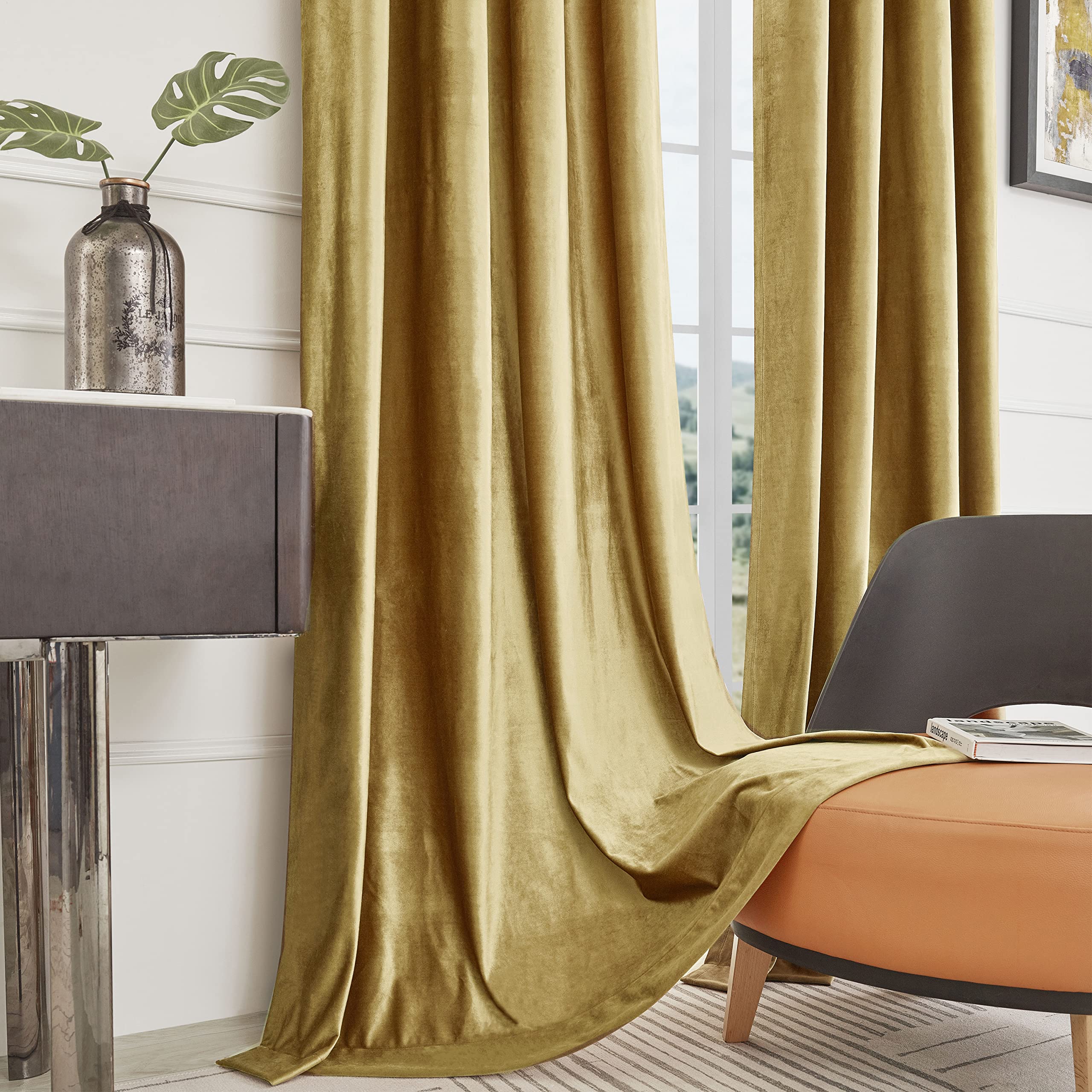 Window with BULBUL curtains darkened to reduce glare