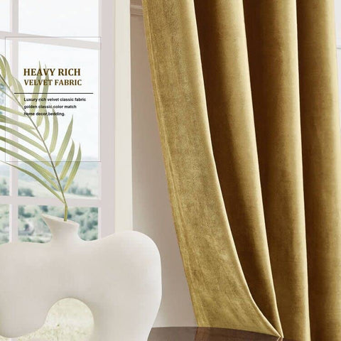 Easy-care instructions for BULBUL Velvet Gold Curtains