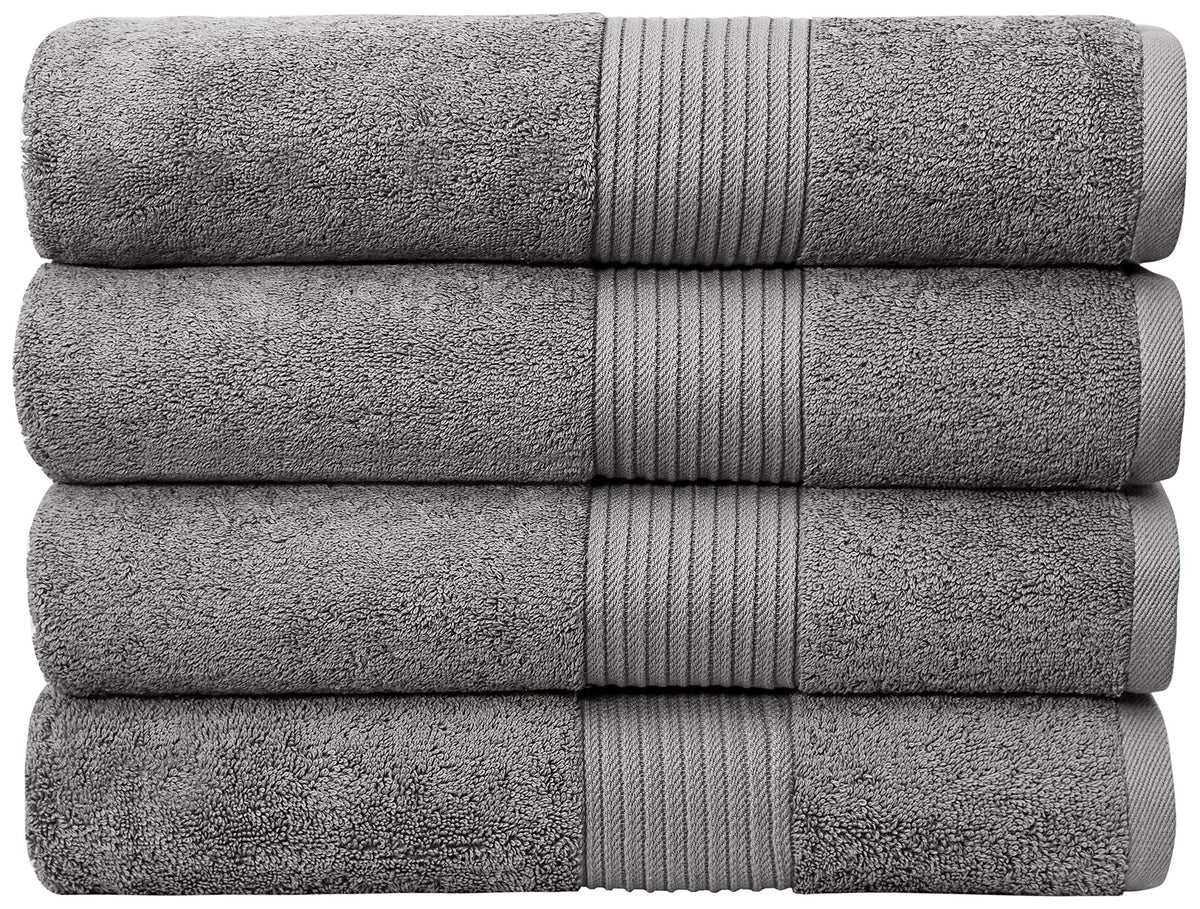 Bumble Towels four-pack gray oversized towels for a bathroom refresh