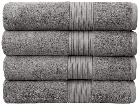 Bumble Towels four-pack gray oversized towels for a bathroom refresh