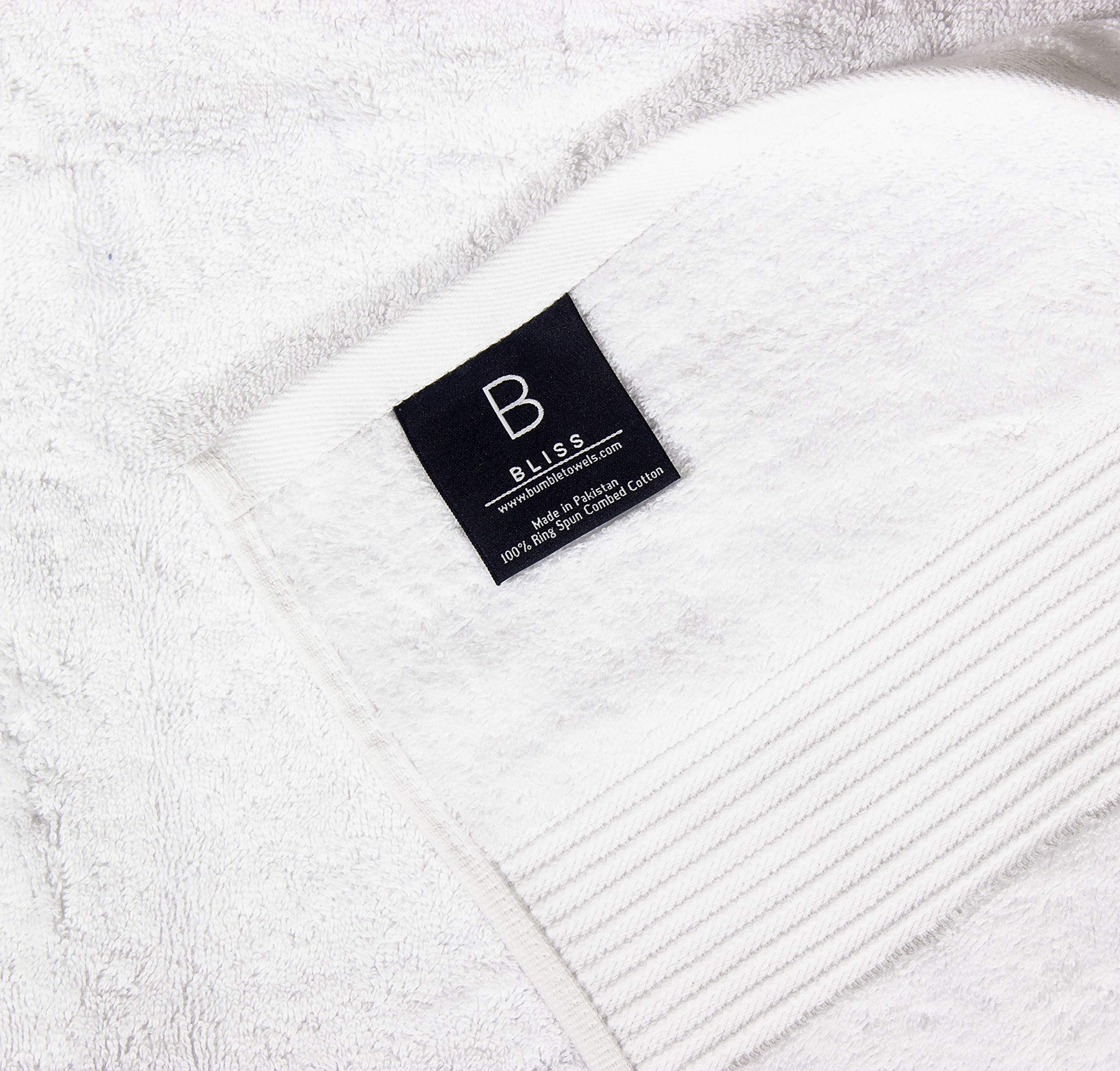 Bumble Towels hotel-quality soft touch shown in pristine white