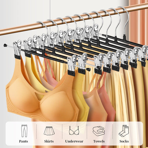 BUMODEL adjustable clip pants hanger grips fabrics securely