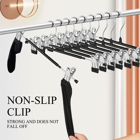BUMODEL space-saving hanger set in a tidy closet