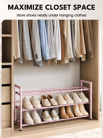 Bumusty rack placed at the entryway for easy, reachable shoe storage.