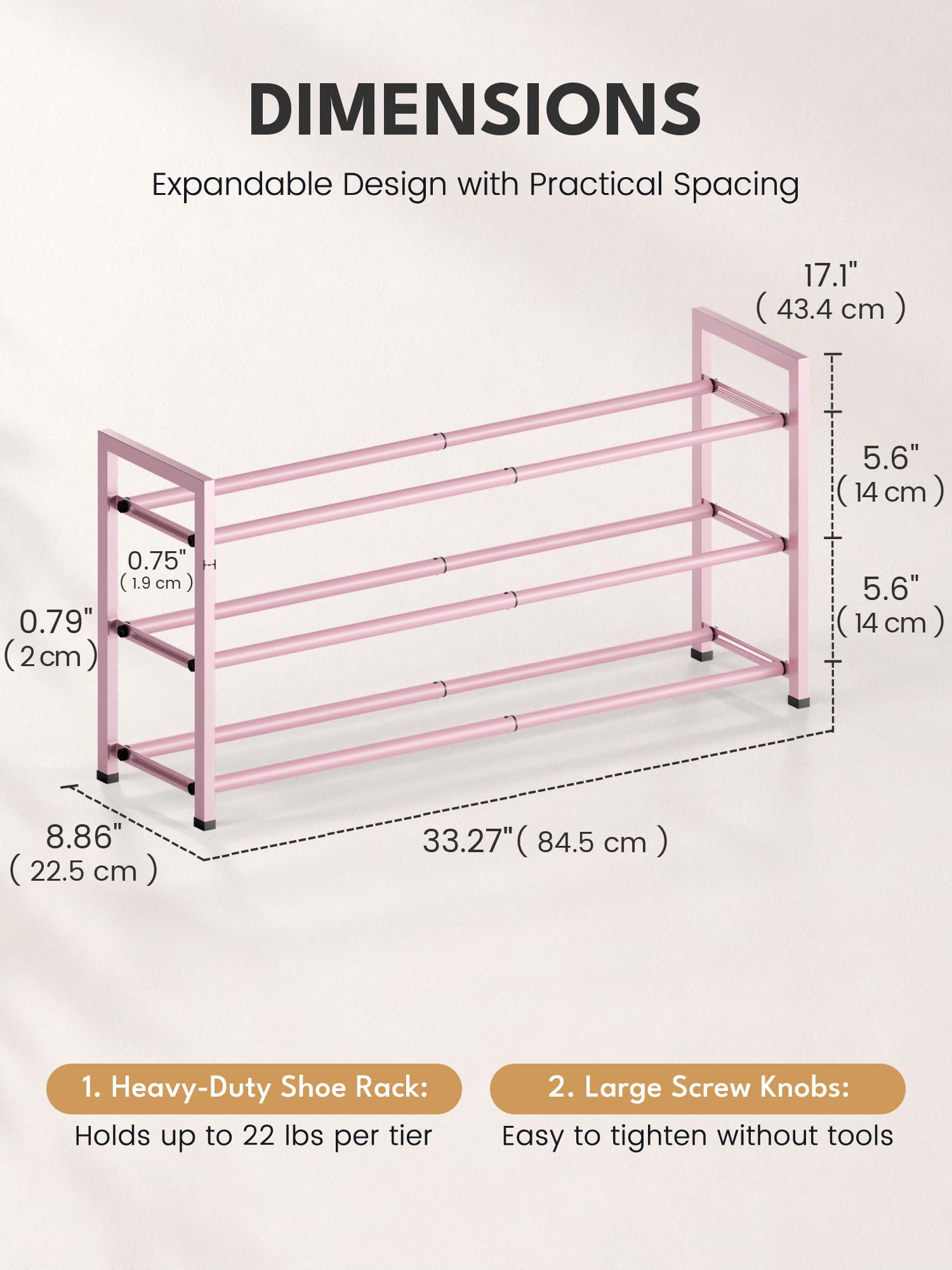 Extendable Bumusty rack extended to full length for added storage.