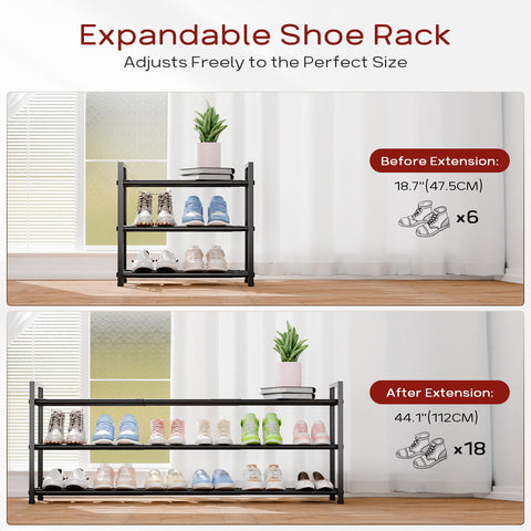 Bumusty 3-tier rack with sturdy metal tubes supports over 20 lbs per tier.