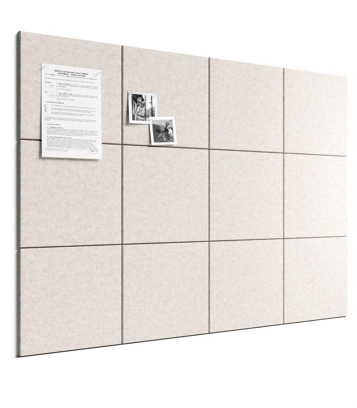 Bumusty large cork board tiles displayed as a wall layout for notes and schedules.