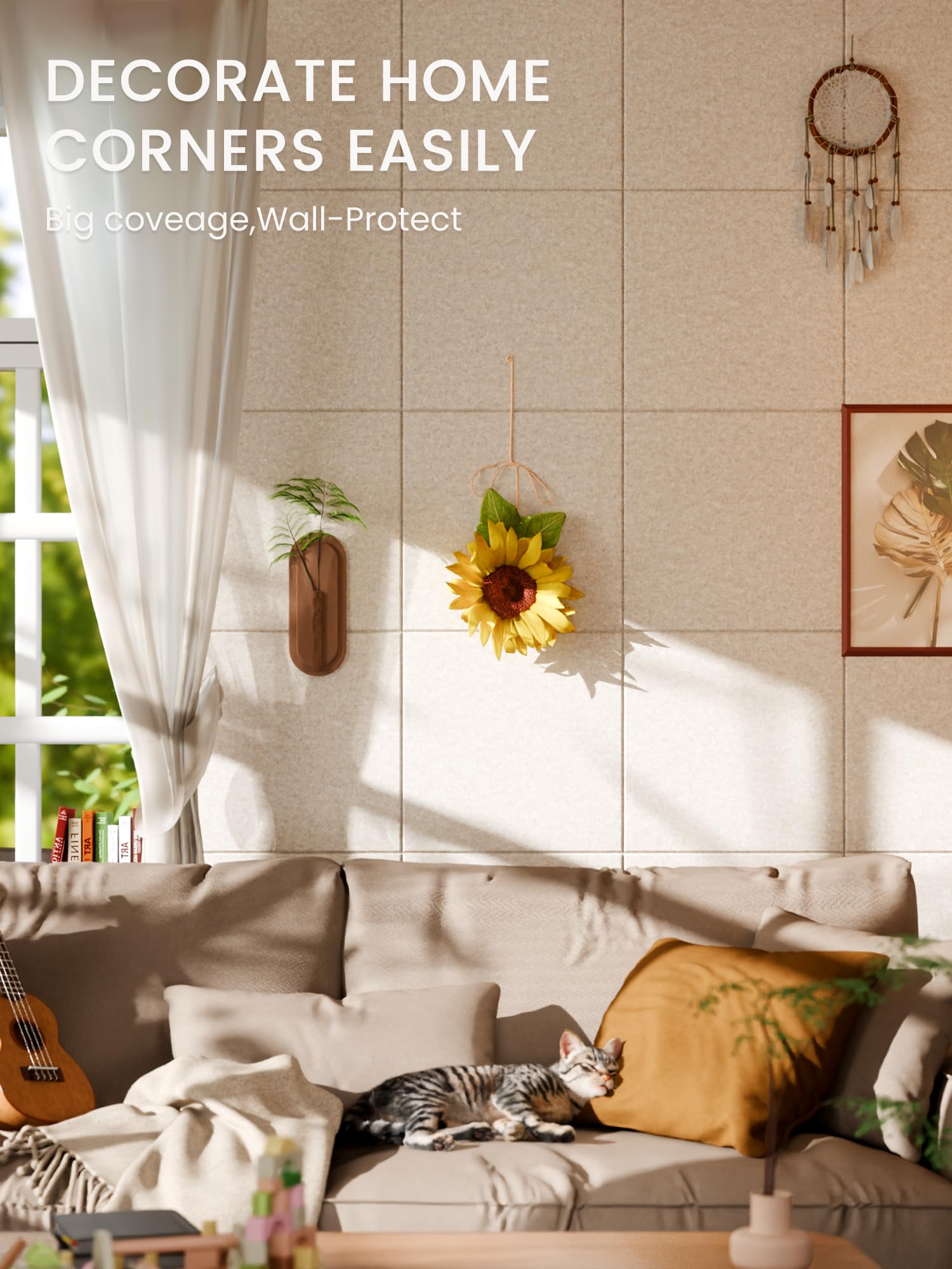 Bumusty pushpins in action hold notes securely on felt tiles.