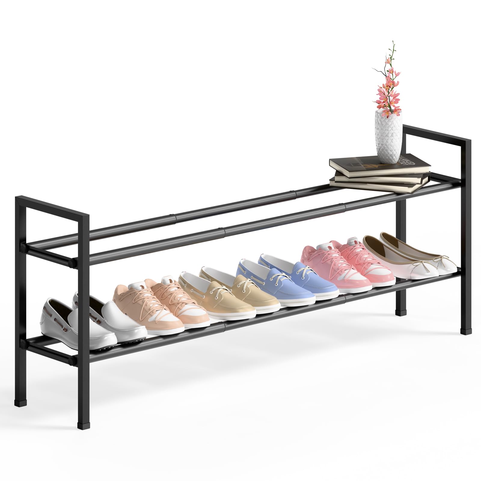 Bumusty roomy shelf holds up to 12 pairs of adult shoes
