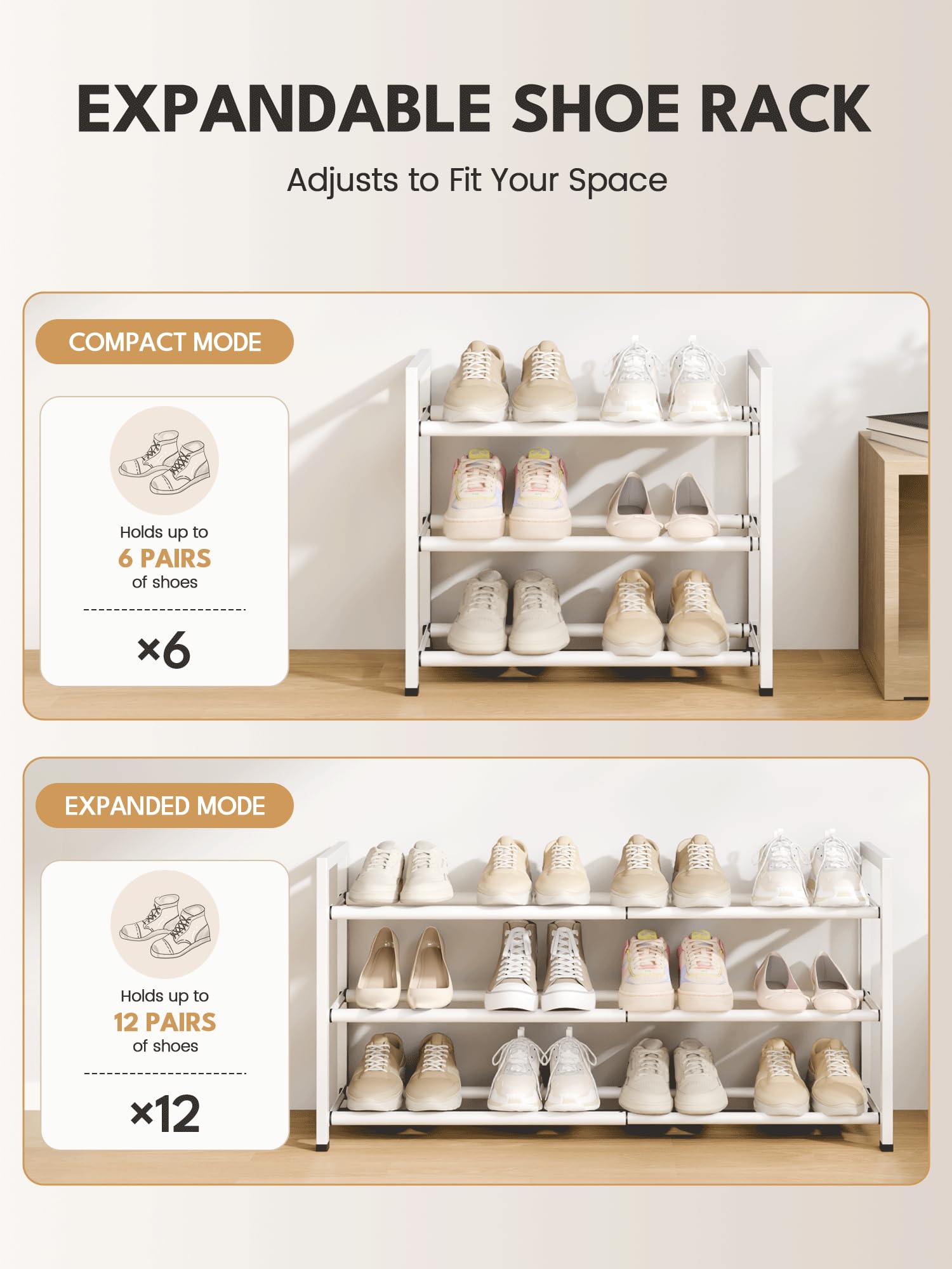 Bumusty white finish fits modern decor while staying durable