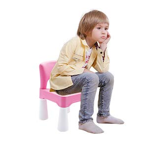 burgkidz pink plastic kids chair packaging and assembly guide visible