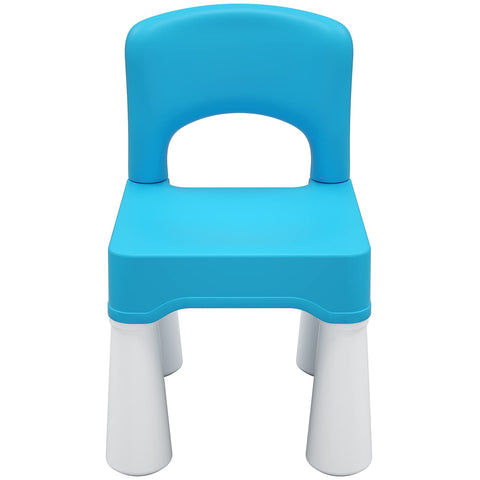 burgkidz toddler chair front view in blue for independent seating at tables