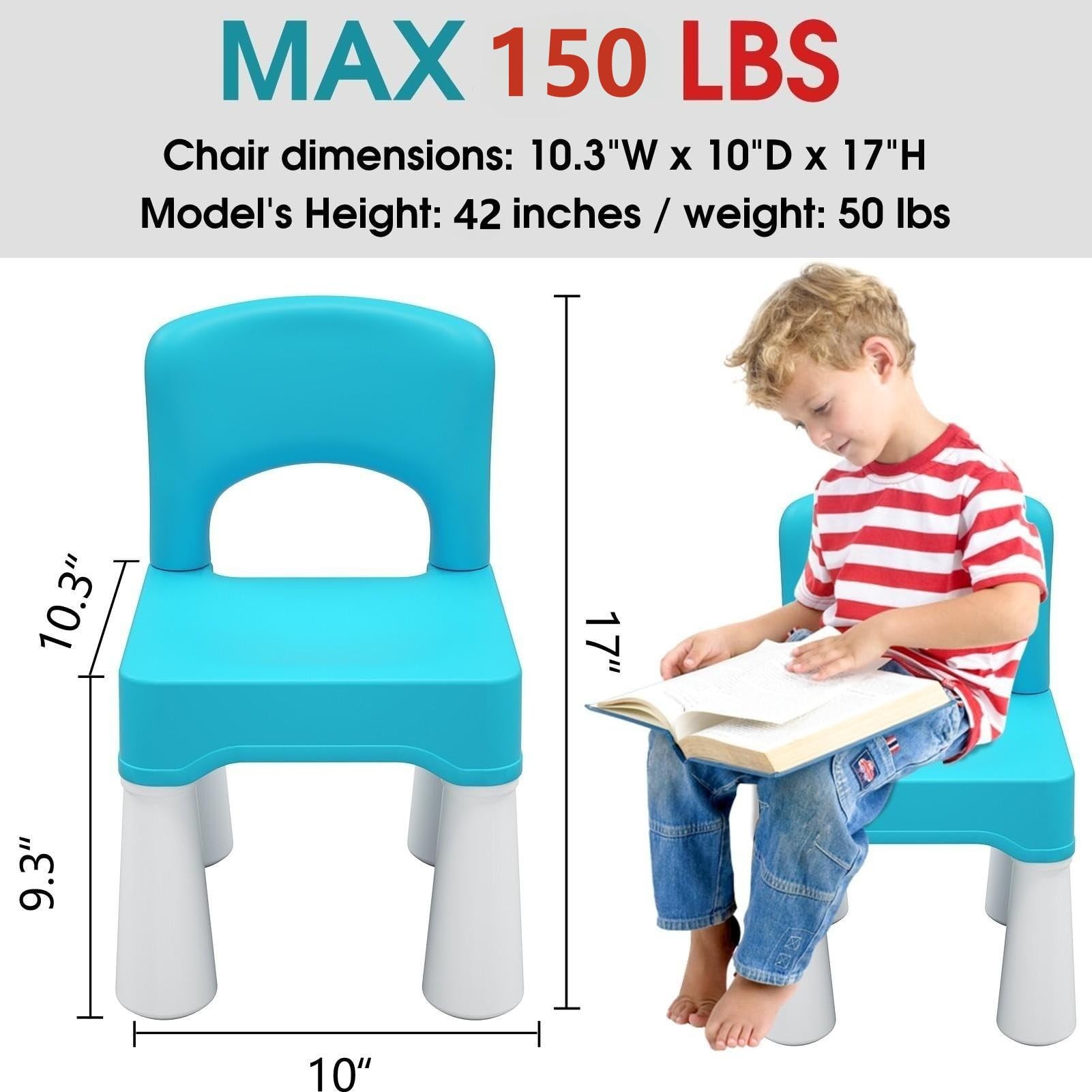 burgkidz toddler chair triangular-leg structure blue provides sturdy stability