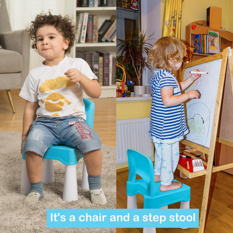 burgkidz chair washable surface blue is easy to wipe clean