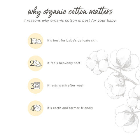 Burt's Bees Baby GOTS-certified organic cotton ensures pure, breathable comfort.