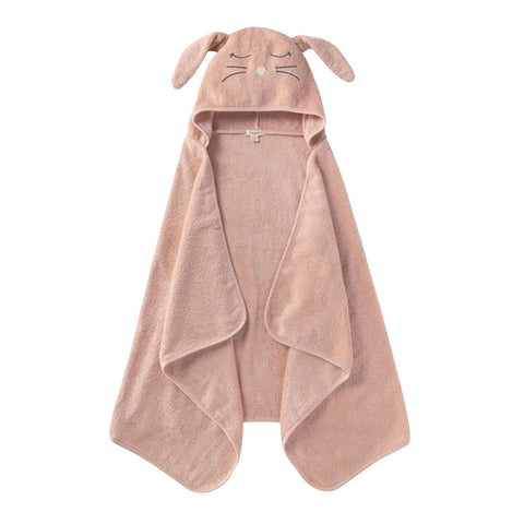 Burts Bees Baby hooded towel with owl face for cozy bath time.