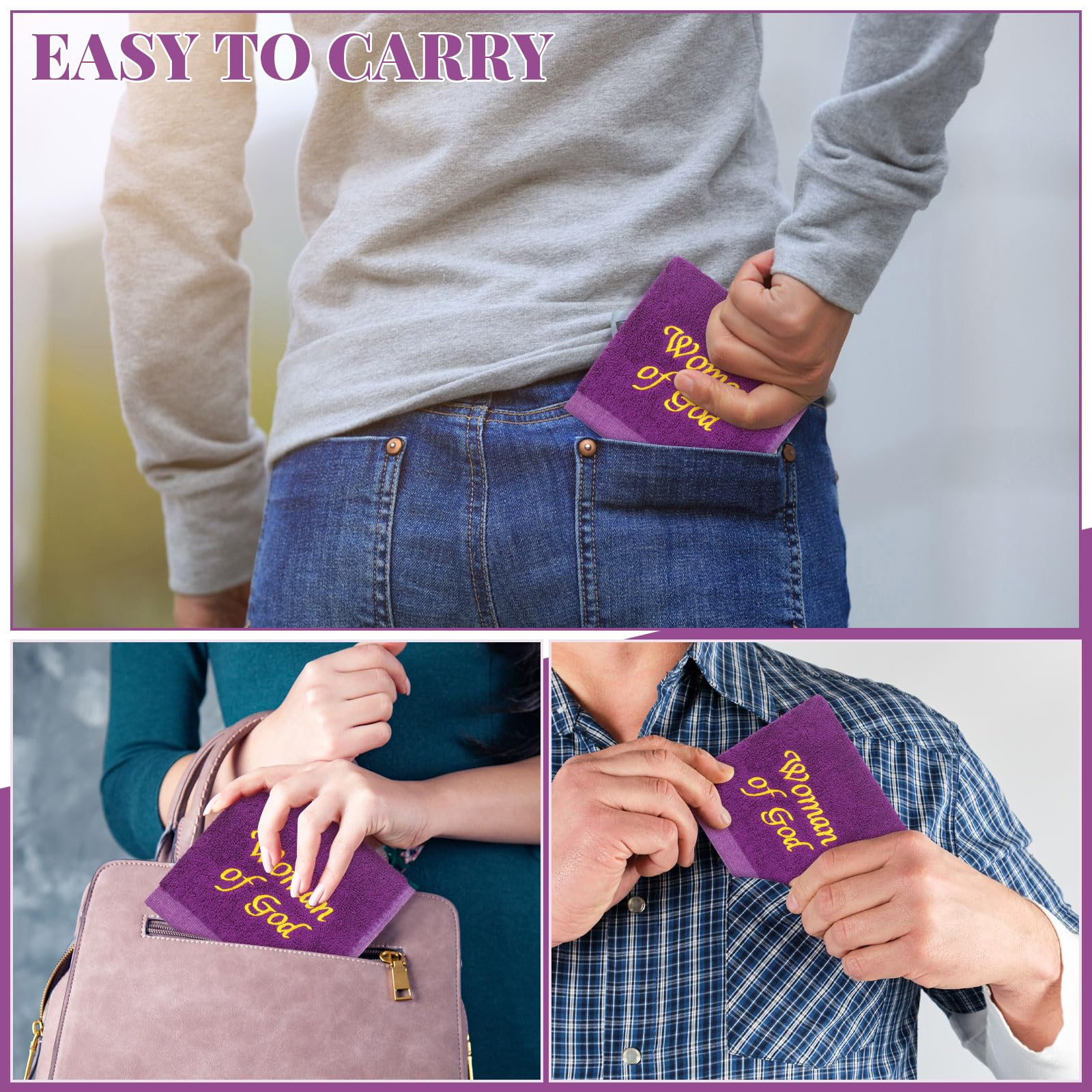 Buryeah towels for drying hands and face—reliable cotton for church tasks.