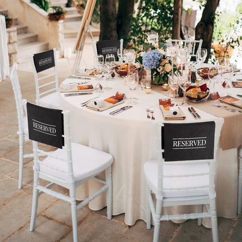 Buryeah printed words on large signs for legible seating