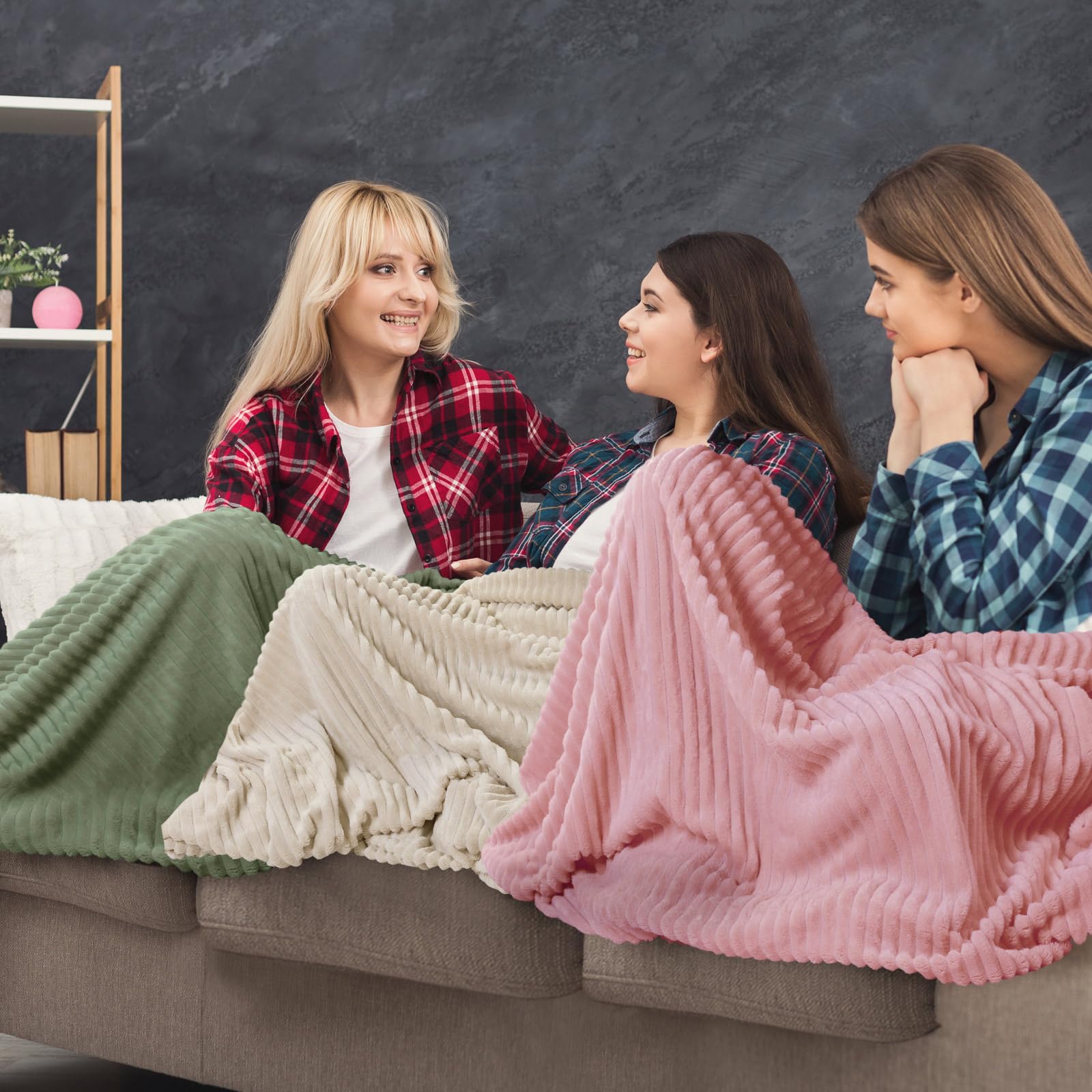 Buryeah soft flannel material blanket delivers year round comfort
