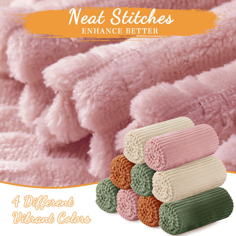 Buryeah striped texture multicolor throw adds cozy warmth and style