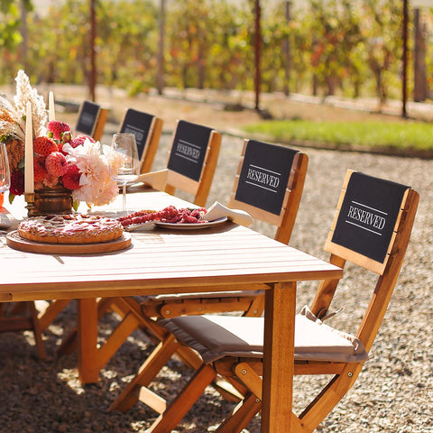 Buryeah wedding chair signs in black and white for elegant events