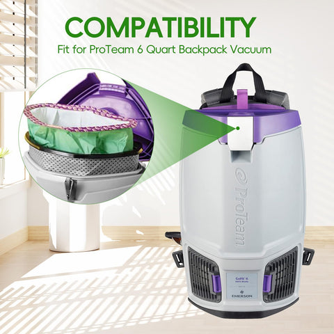 BUUfilcoo 6qt ProTeam backpack bags highlight 99.9% particle capture for cleaner air.