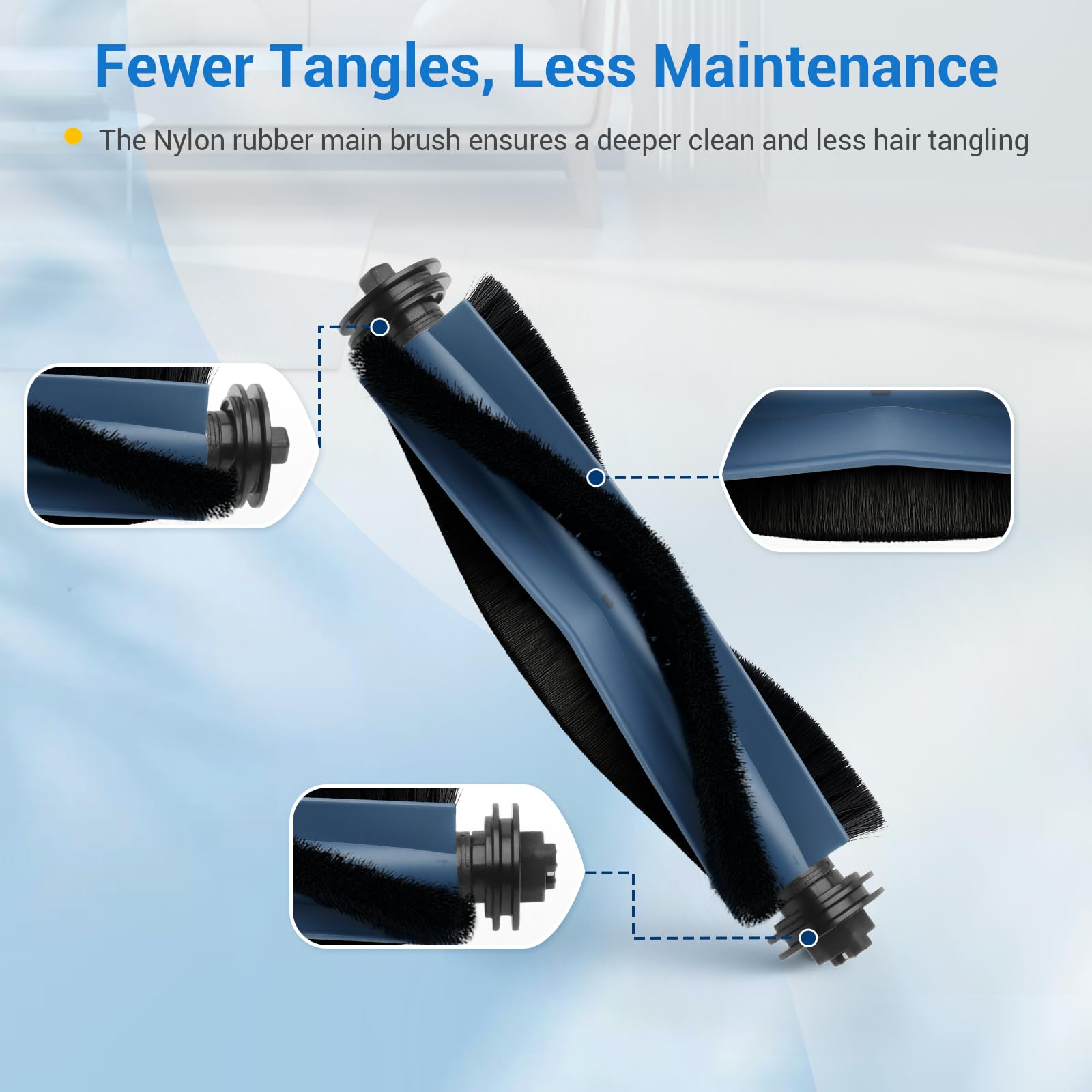 BUXEBUX Eufy C10 side brush reaches corners for thorough cleaning