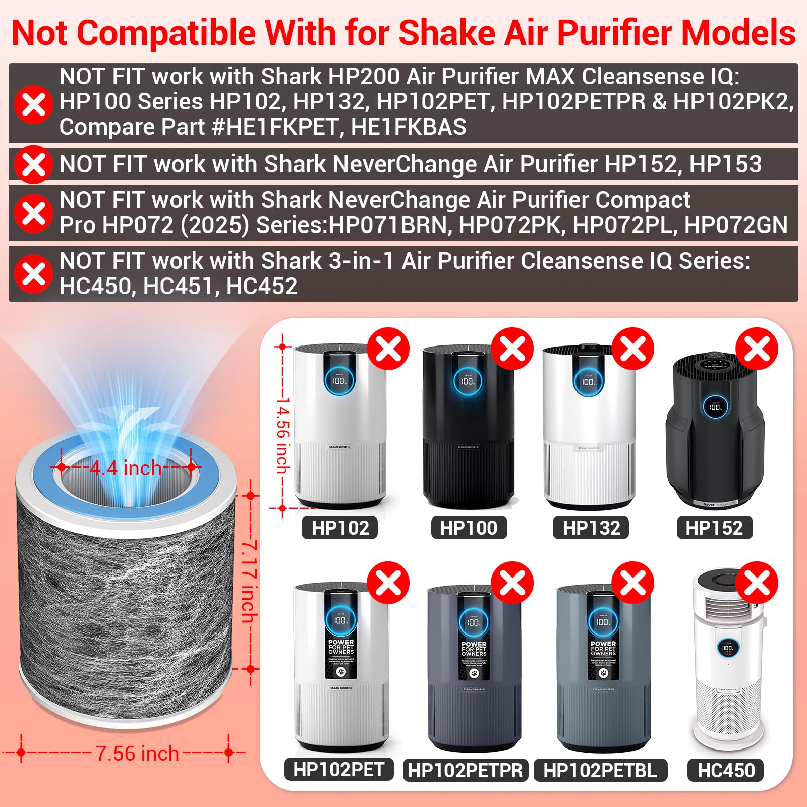 BUXEBUX HP201 filter packaging shows easy replace-at-a-glance design.