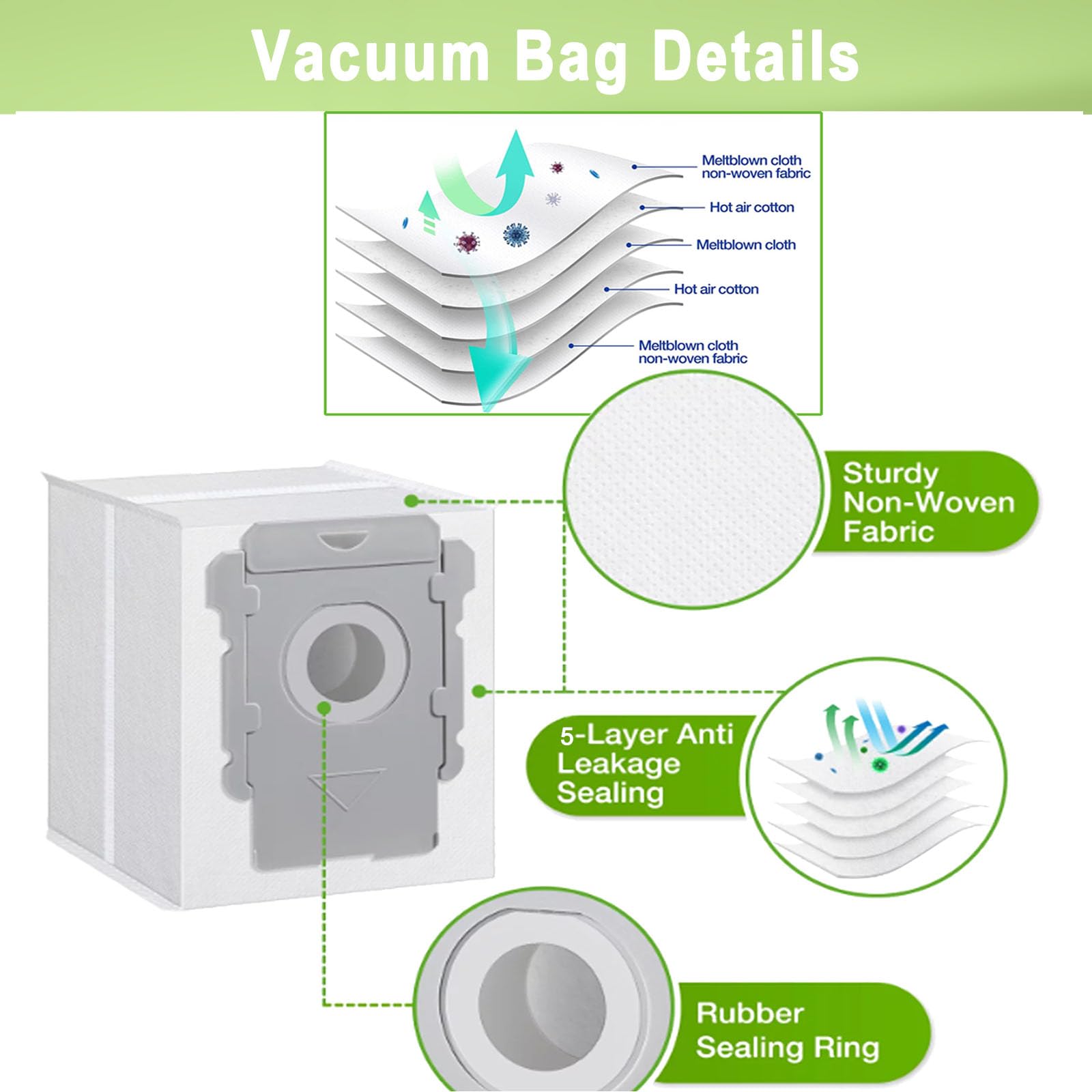 Bvhonwe Roomba side brushes stay safe on floors and furniture.