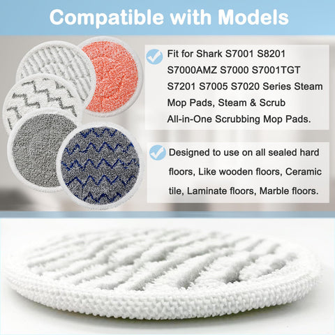 Bvhonwe soft-touch pads in white gray and blue, gentle on sealed floors