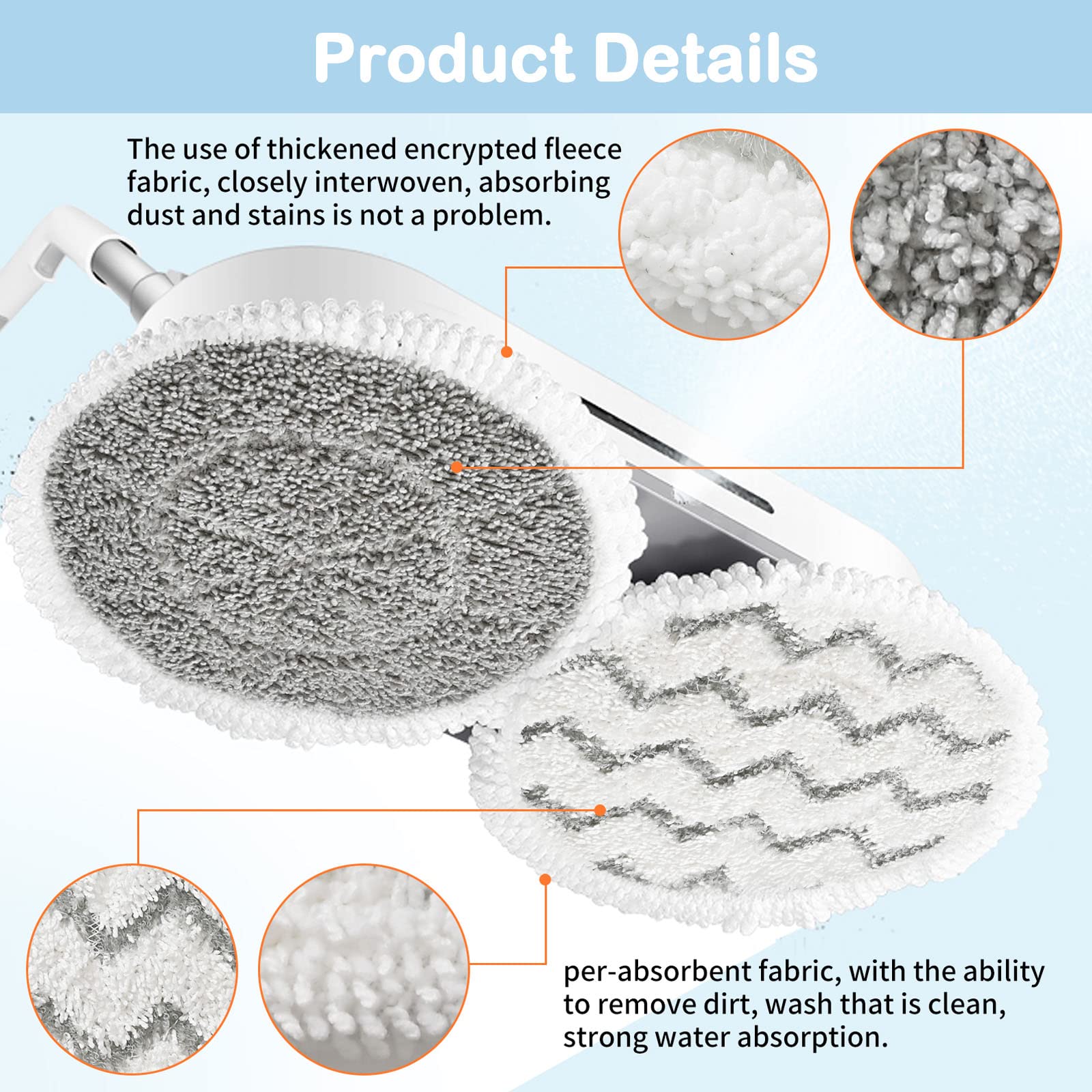 Bvhonwe scrub washable pad close-up showing velvet and bristle texture for tough stains.
