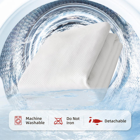 Machine washable heated mattress pad for easy cleaning and ongoing freshness.