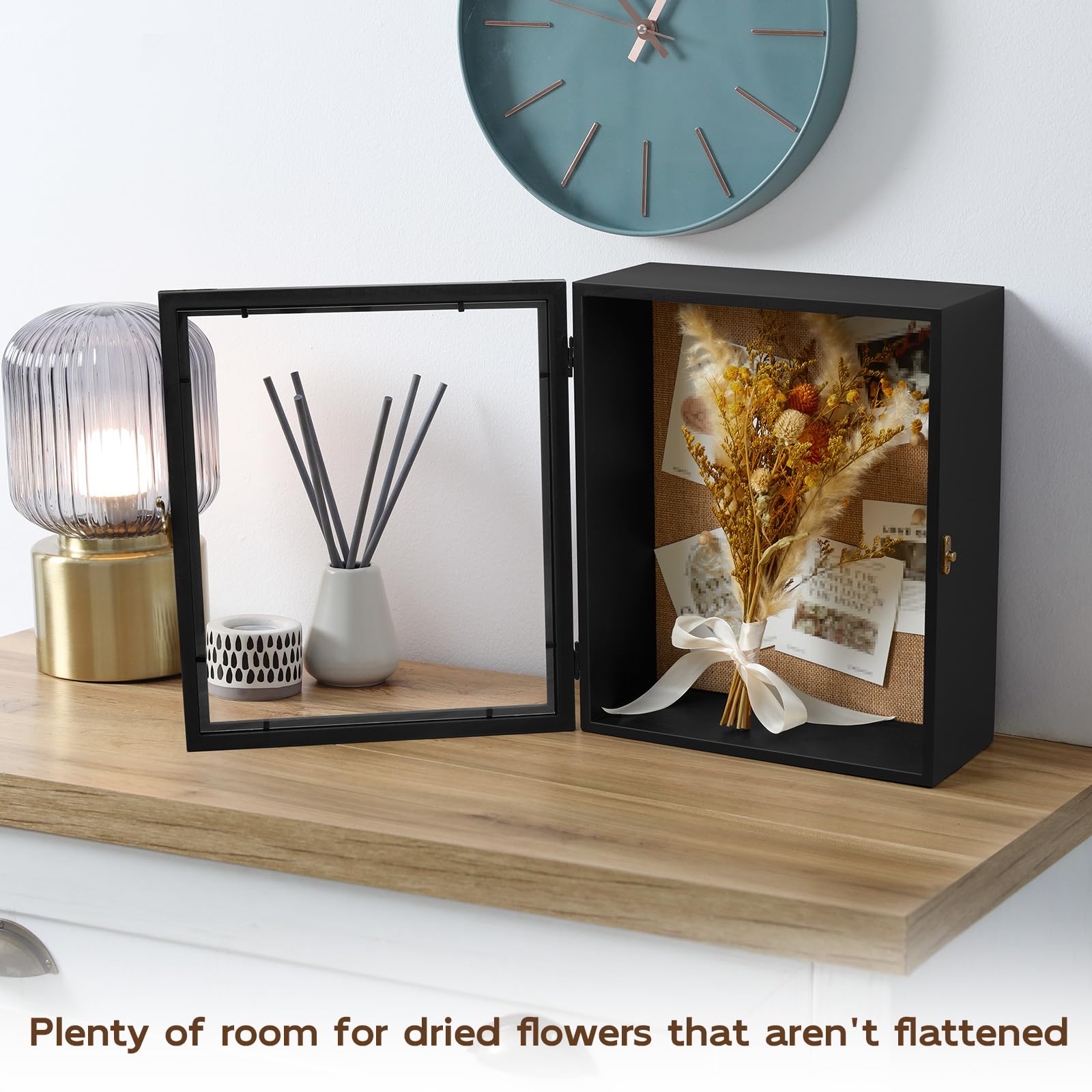 BWODYAY Shadow box versatility for bouquets, photos, tickets, and keepsakes