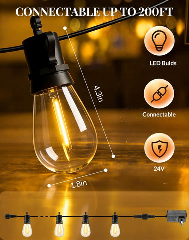 BYGUQ hanging lights for gazebo create inviting evening spaces.
