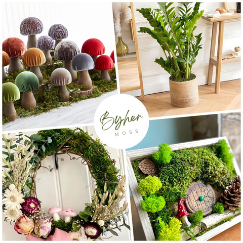 BYHER preserved faux moss for seasonal decor like Christmas and Easter