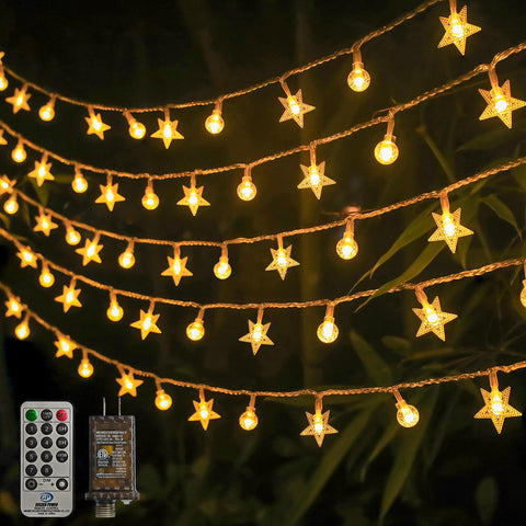 BYIZO crystal globe and star lights create magical indoor outdoor ambiance