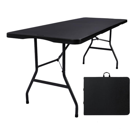 Byliable 6ft folding table folded compact storage for easy car trunk stowage