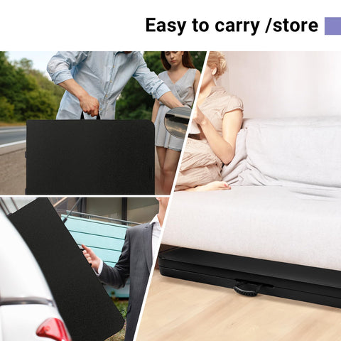 Byliable gravity lock keeps the table legs securely open
